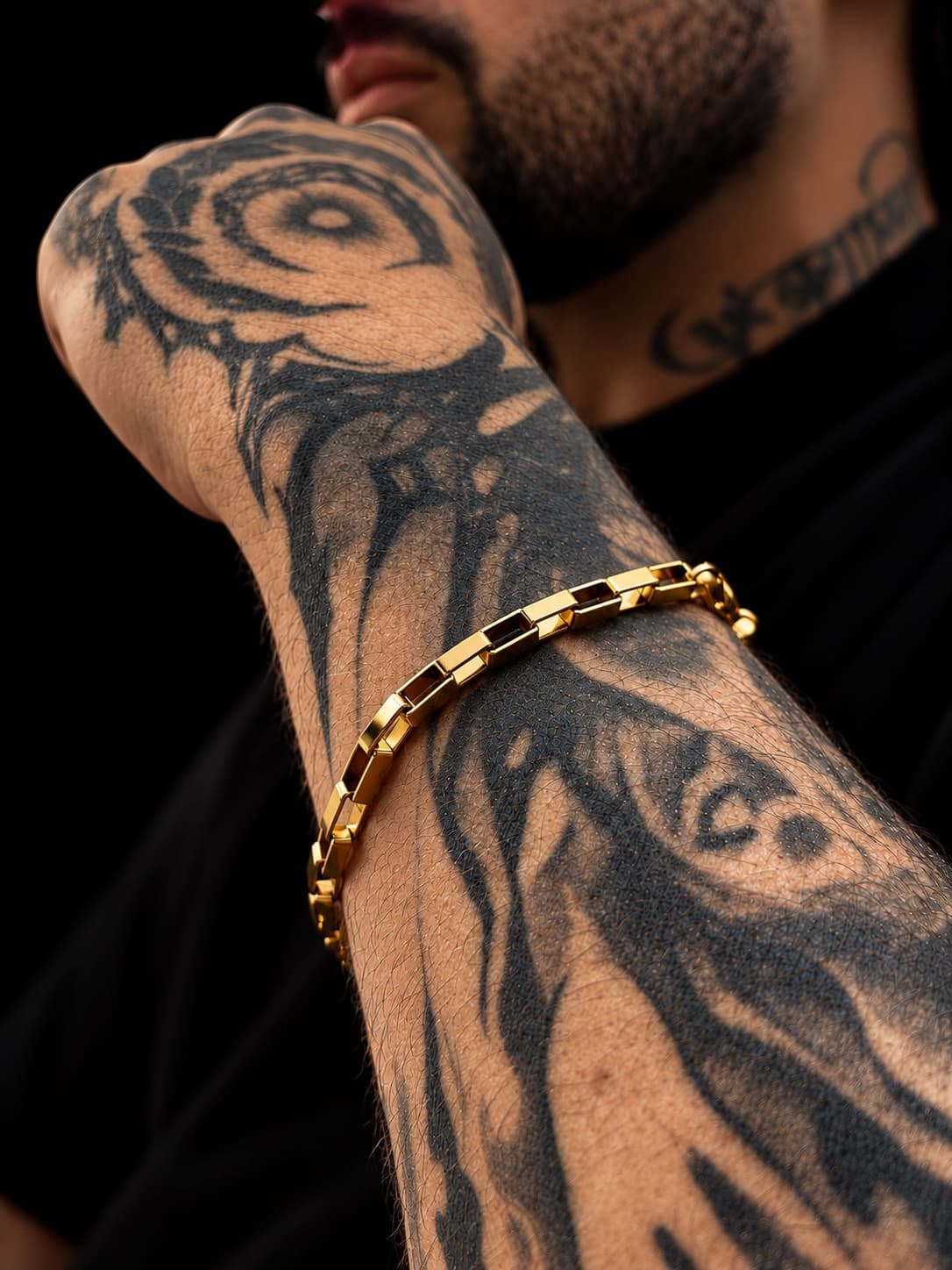 Pulseira Tijolinho Grossa dourada
