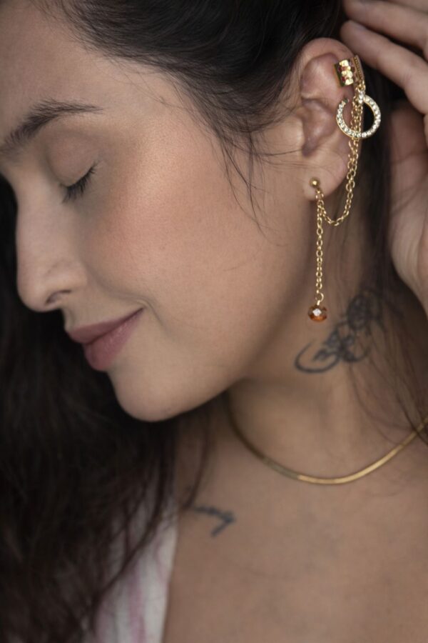 Ear line Argola Brilhante