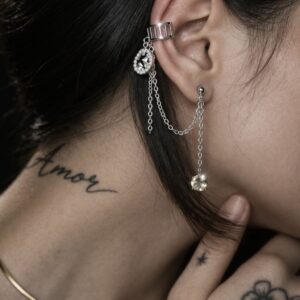 Ear Line Estrela Prateada