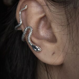 Ear Cuff Snake Prata