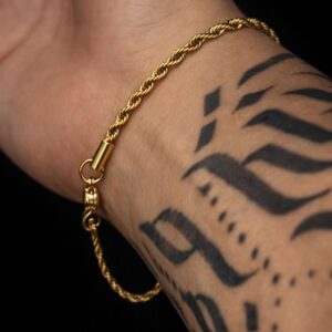 Pulseira Dourada Trançada